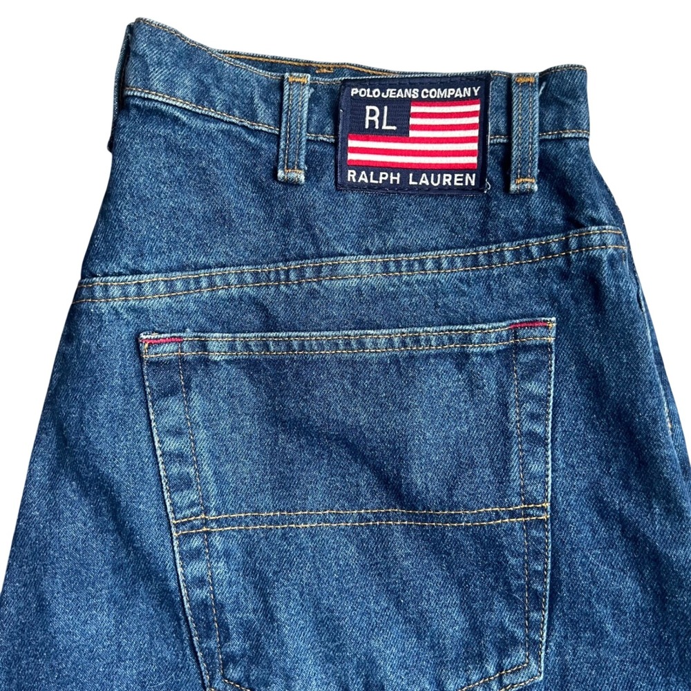 Polo Jeans Co Ralph Lauren Banner Jeans Mens 40x30 Blue Denim Straight Leg USA